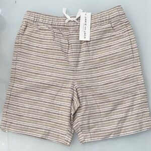 Janie and Jack Beige and White Striped Shorts